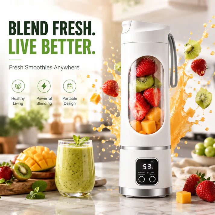 Portable USB Blender with LED Display - Perfect for Smoothies & Juices Main image