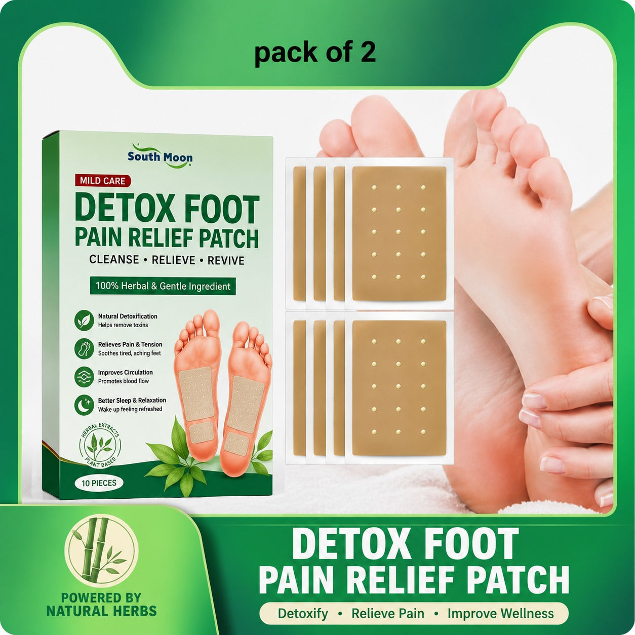 Herbal Ingredient Detox Foot Pads (PACK OF 2)