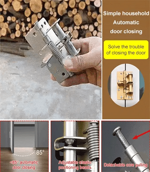 🔥 50% OFF NOW 🎉 4 Inch Automatic Spring Hinge – Self-Closing, Adjustable Tension & Easy Install for Doors 🔧🚪📦 Secondary image