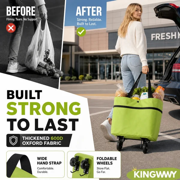 🛍️2-in-1 Foldable Shopping Cart✨ Secondary image
