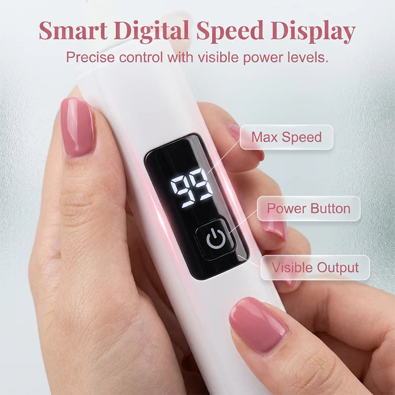 Professional Electric Nail Drill – Multi-Head & Digital Speed Control