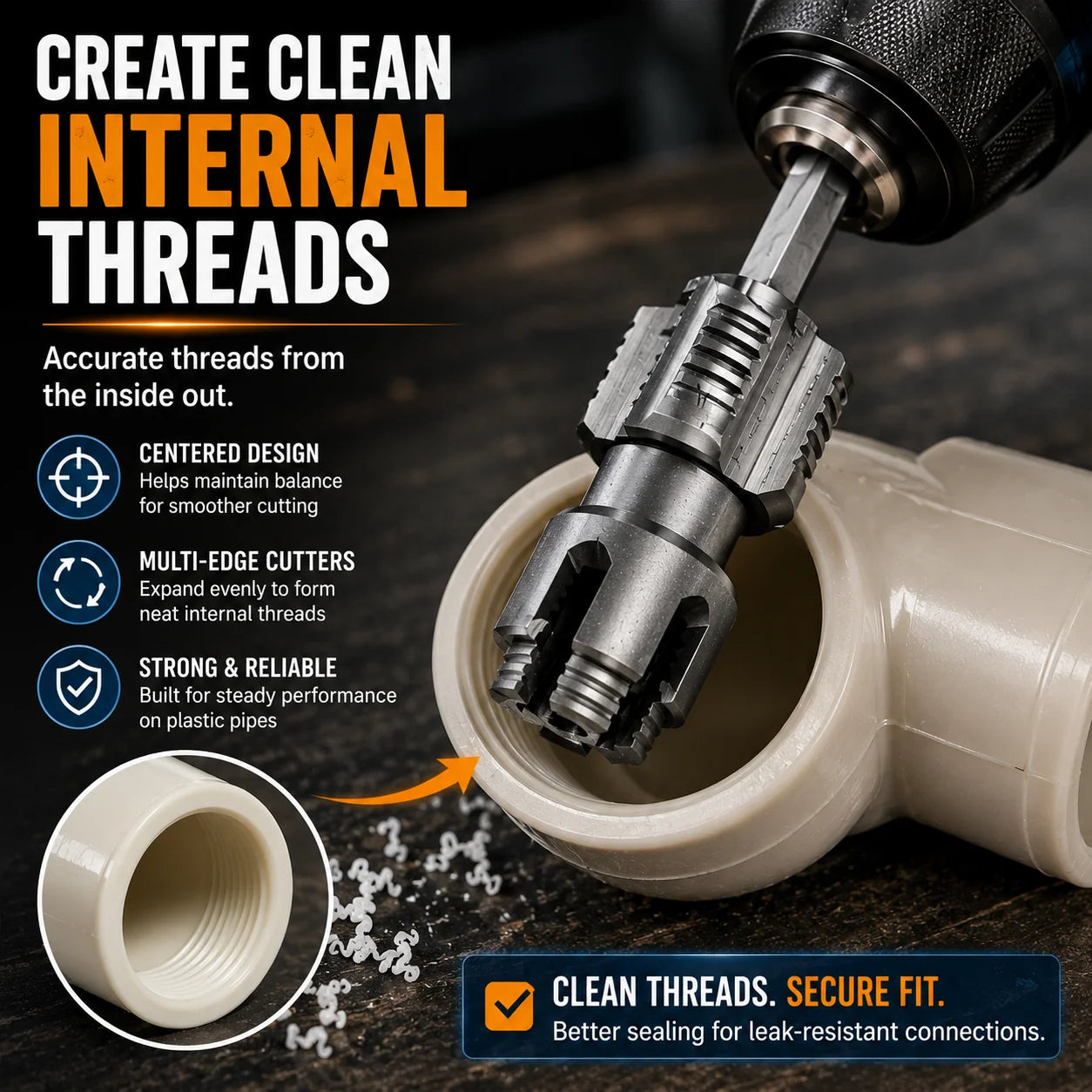 🔥Integrated Internal & External Pipe Threading Tool