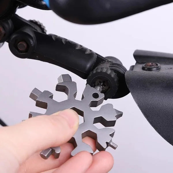 18-in-1 Stainless Steel Snowflake Keychain Multi Tool Secondary image