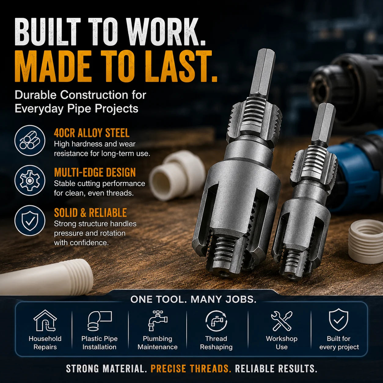 🔥Integrated Internal & External Pipe Threading Tool