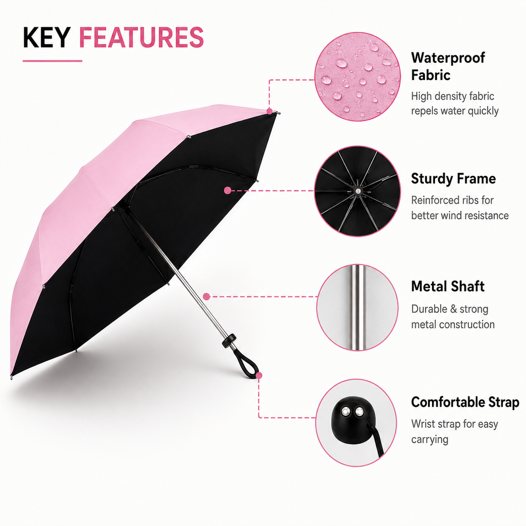 💖LAST DAY SALE ONLY💖✨ Say Goodbye to Bulky Umbrellas – Ultra-Light Sun & Rain Protection for On-the-Go! ✨