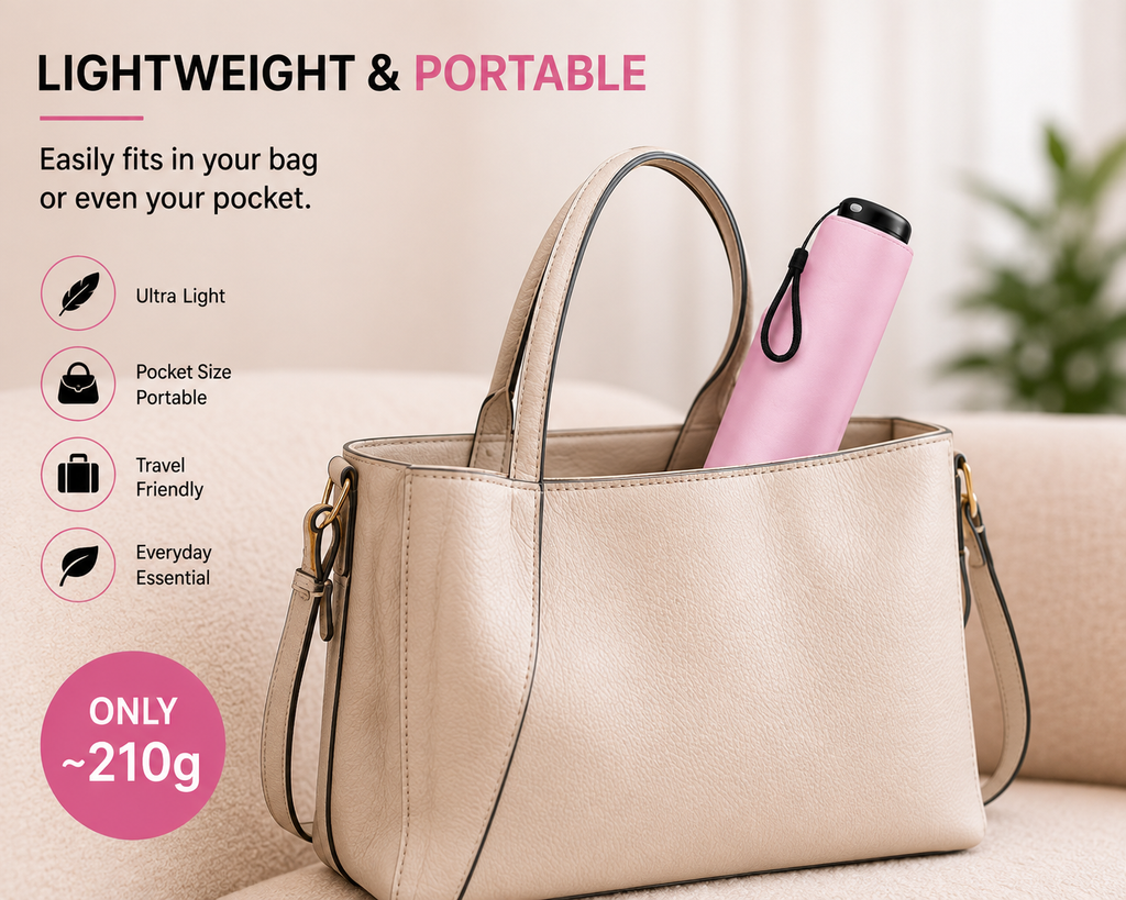 💖LAST DAY SALE ONLY💖✨ Say Goodbye to Bulky Umbrellas – Ultra-Light Sun & Rain Protection for On-the-Go! ✨