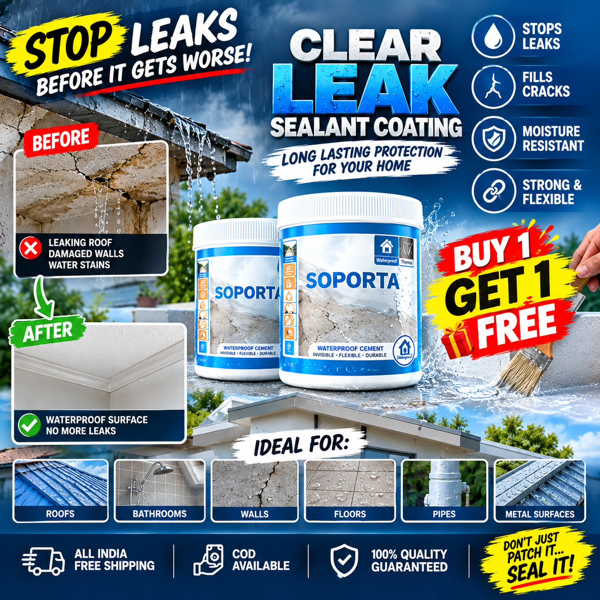 Multi-Surface Waterproof Repair Sealant (BUY 1 GET 1 FREE )