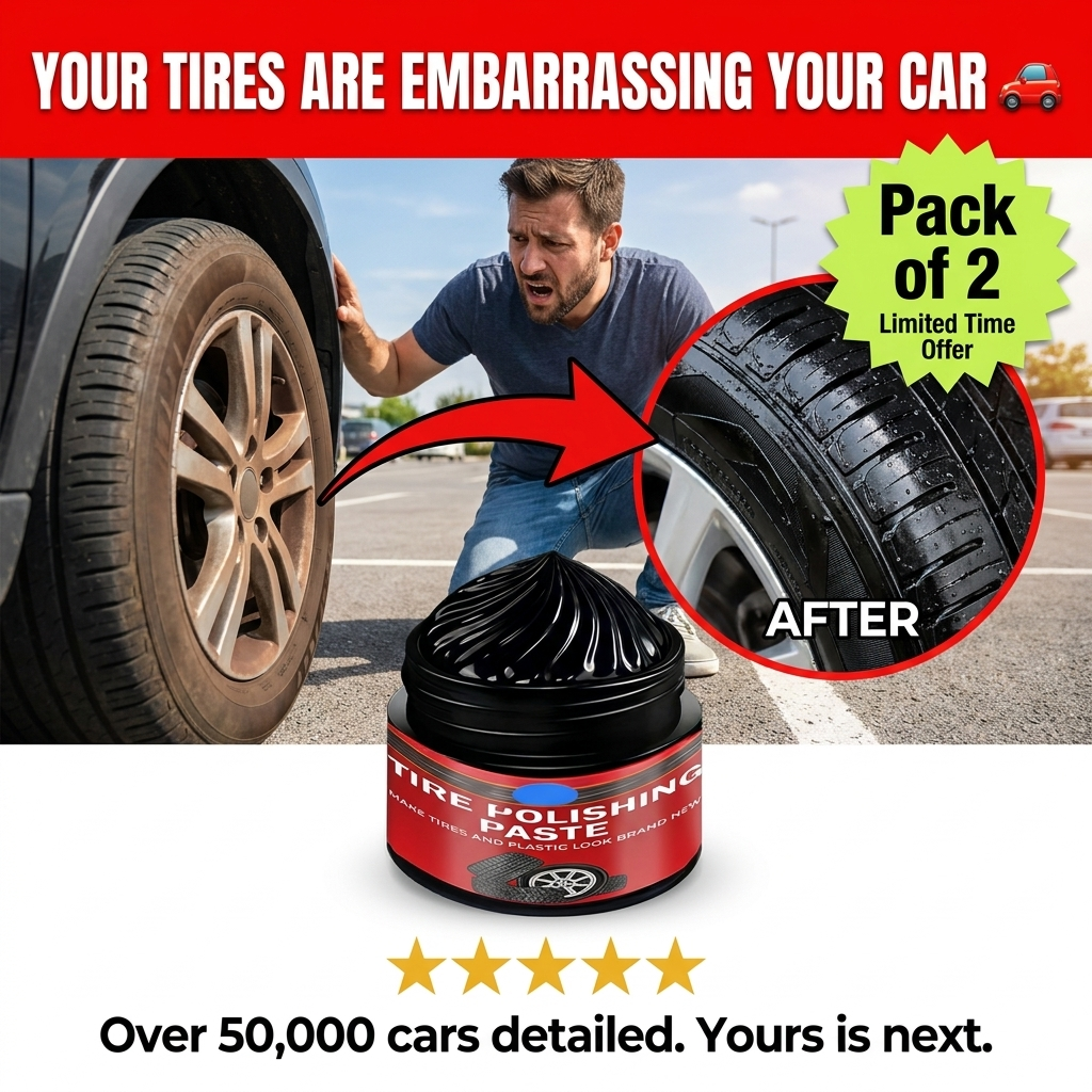 🔥Buy 1 Get 1 Free🔥Car Tire & Trim Renewal Paste – Deep Black Shine, UV Protection & Easy Application 💎