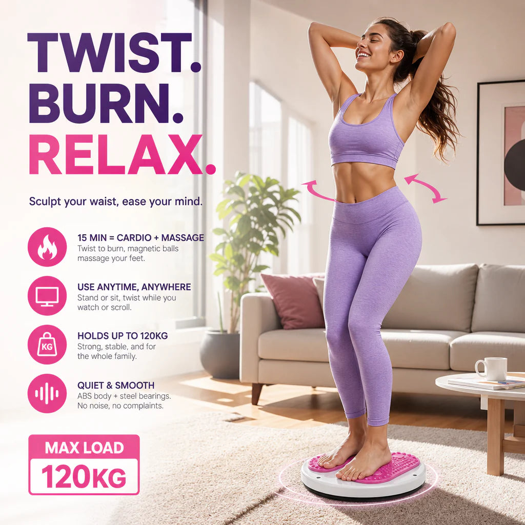 ✨ Waist Twisting Massage & Exercise Balance Board – Burn Fat, Slim Waist & Improve Circulation at Home