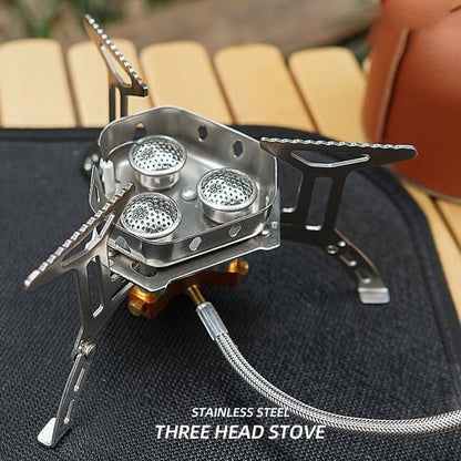 ⛺Camping Gas Burner – 5800 W, Piezoelectric Ignition, Wind Resistant