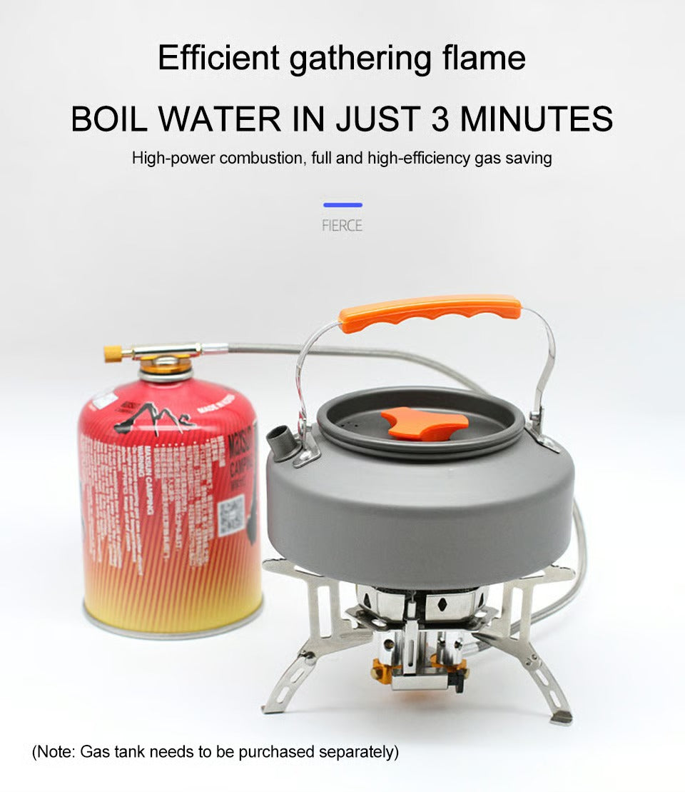 ⛺Camping Gas Burner – 5800 W, Piezoelectric Ignition, Wind Resistant