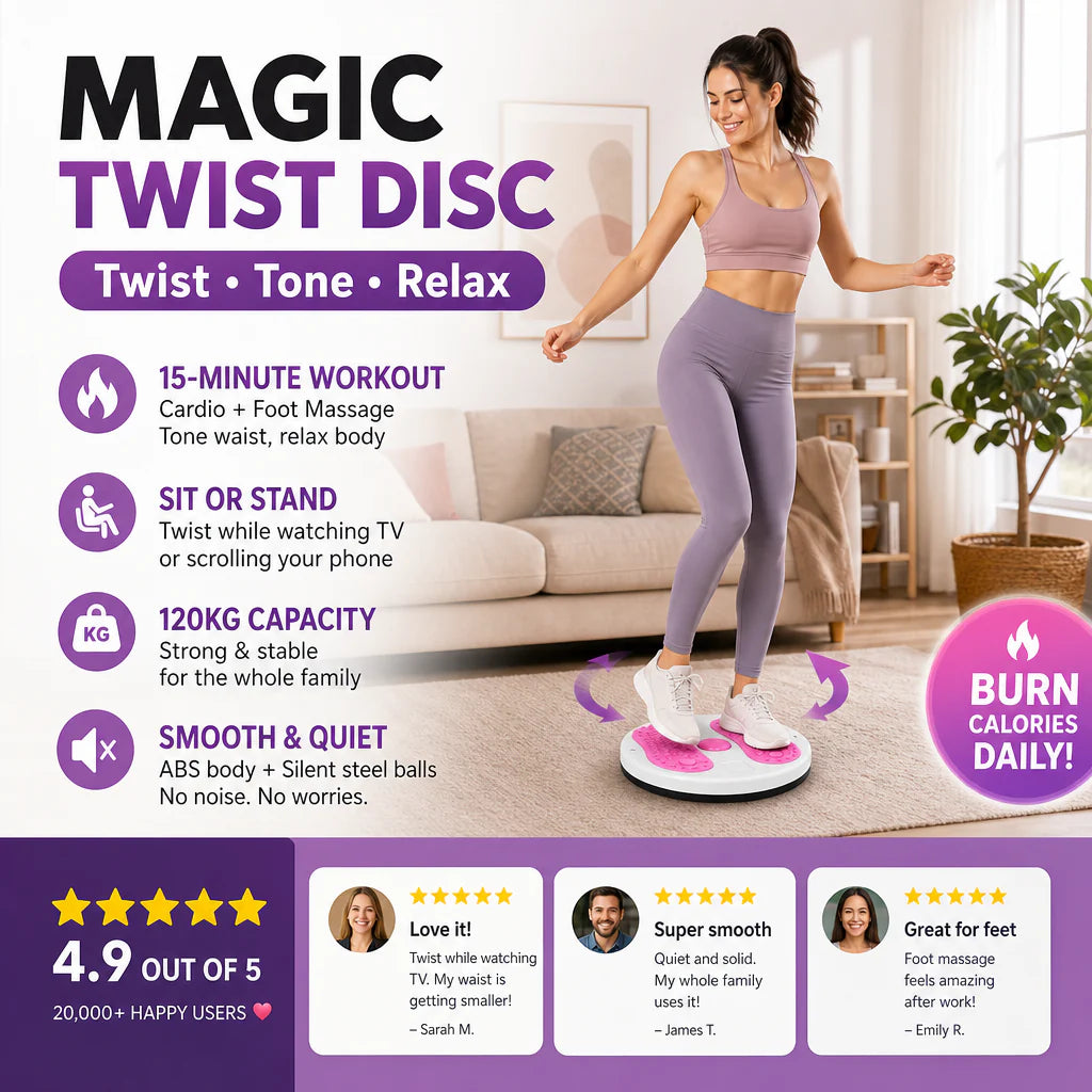✨ Waist Twisting Massage & Exercise Balance Board – Burn Fat, Slim Waist & Improve Circulation at Home