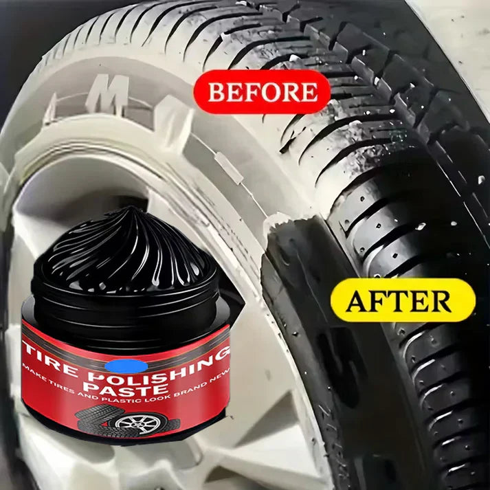 🔥Buy 1 Get 1 Free🔥Car Tire & Trim Renewal Paste – Deep Black Shine, UV Protection & Easy Application 💎