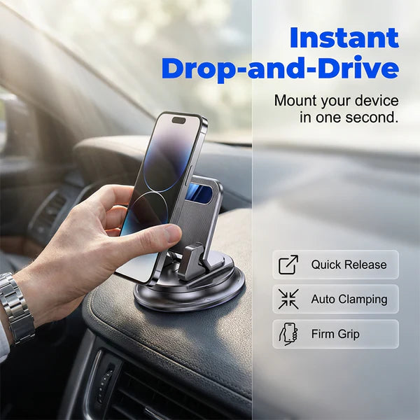 🚗 50% OFF NOW!📱 Rotating Dashboard Car Phone Holder – 360° Adjustable & Non-Slip – Hands-Free Phone Mount 🛡️
