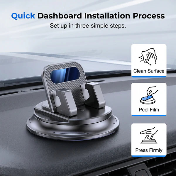 🚗 50% OFF NOW!📱 Rotating Dashboard Car Phone Holder – 360° Adjustable & Non-Slip – Hands-Free Phone Mount 🛡️