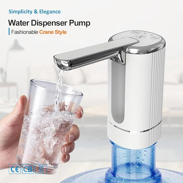 ✨Exclusive 50% OFF | Automatic Water Dispenser Pump | Rechargeable USB-C Bottle Pump with Foldable Spout & One-Touch Control | Universal Fit for Home & Office Main image