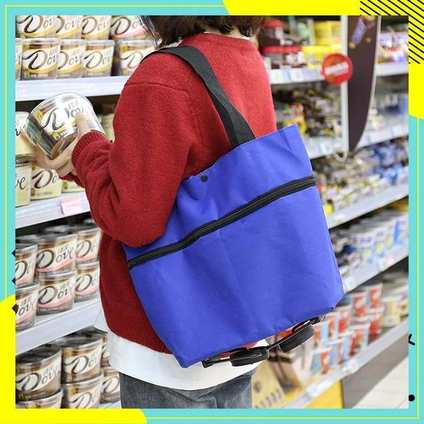 🛍️2-in-1 Foldable Shopping Cart✨