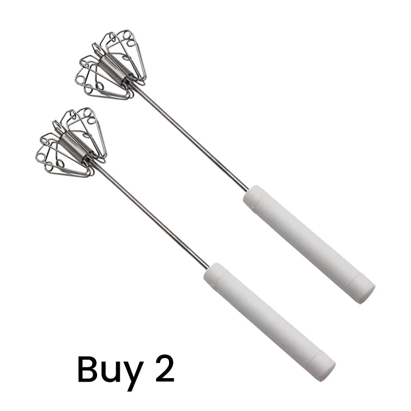 🍰⚡ Stainless steel semi-automatic hand whisk –🥄 Pressure-operated design that produces perfect foam in minutes 🥛