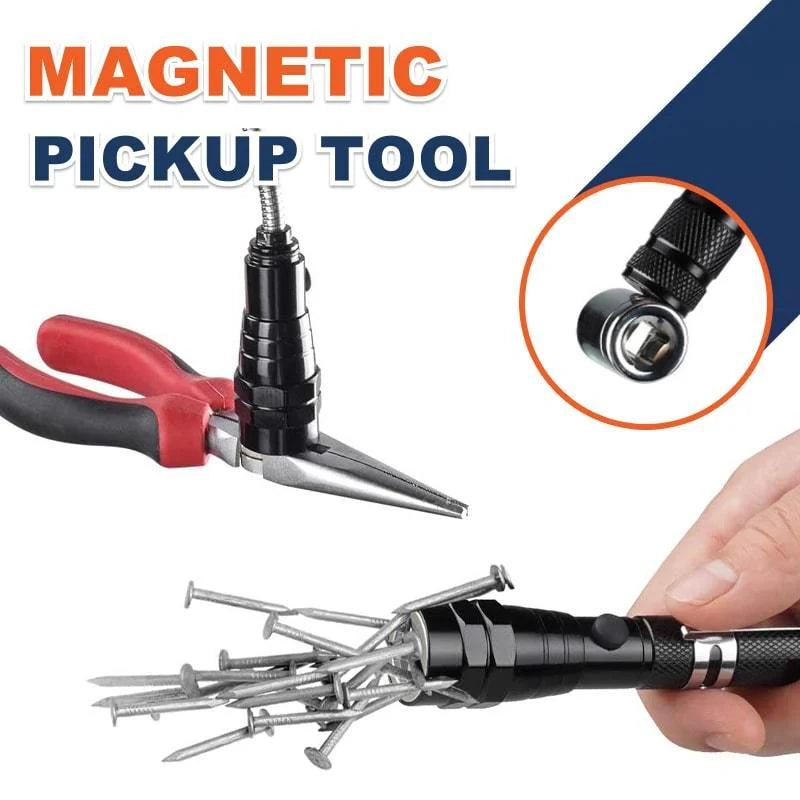 📢📢49% OFF !! ⏰🔦Multifunctional Magnetic Telescopic Flashlight – Extendable, 360° Gooseneck, Super Bright 🛠️